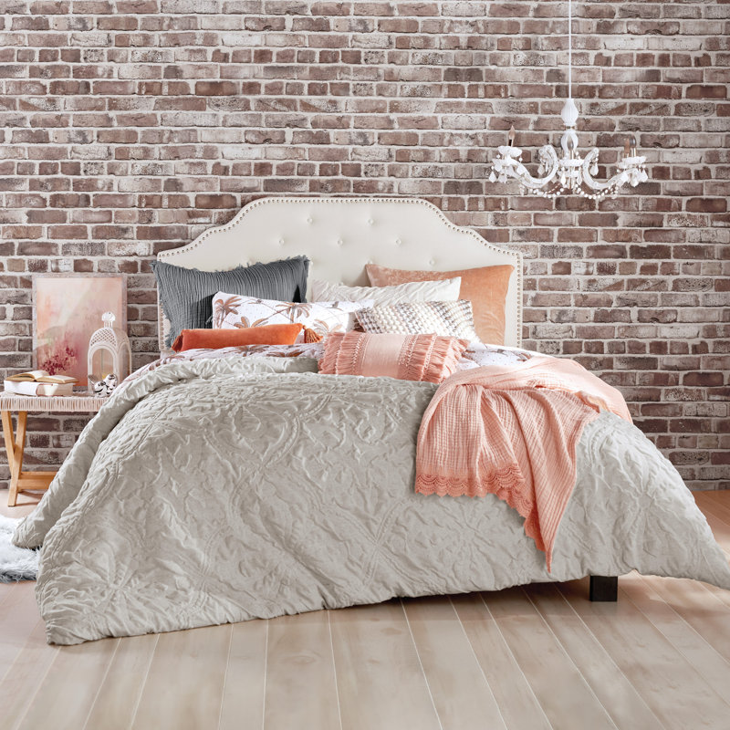 Ivory Full Reversible Linen Comforter Set