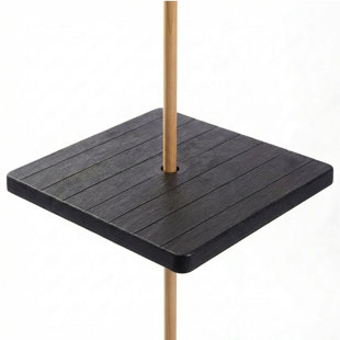 21" Patio Umbrella Table Top with Hole, HDPE Tray for 1.5" Umbrella Pole