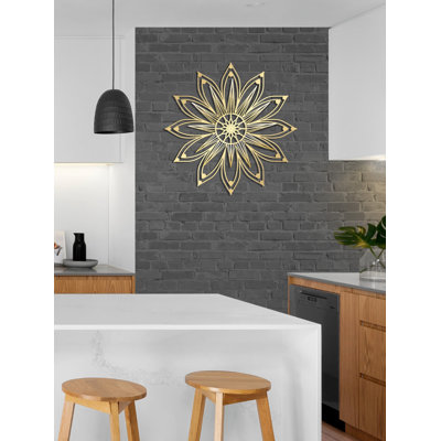 Metal Mandala Abstract Wall Hanging Décor, Creative Floral Metal Wall Art Home Decoration