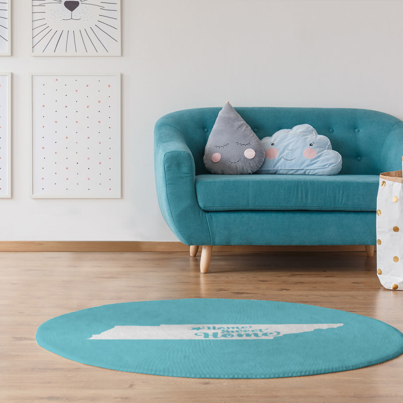 Chenille Indoor Rug, Round 5'