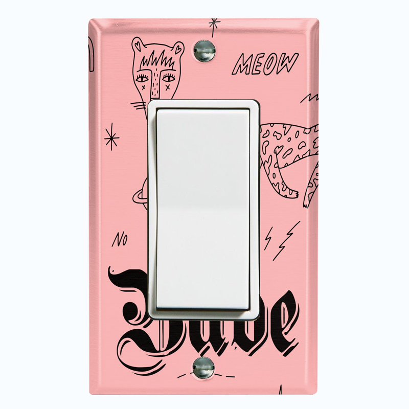Patterned 1 - Gang Toggle Light Switch Standard Wall Plate