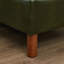 Canapé d'angle en similicuir vert foncé de 305 cm (120 po) avec 2 poufs de rangement amovibles et revêtement respirant.-1306020443