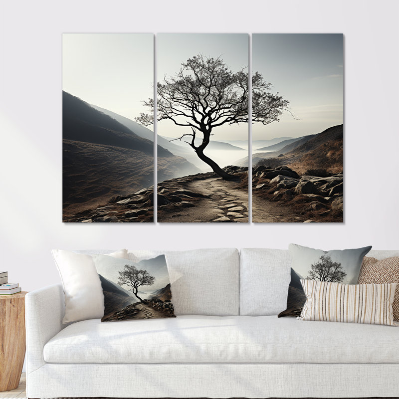 Ensemble de décoration murale Mountain Tree, H 32 po x l 48 po x P 1 po