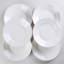 Ensemble d'assiettes rondes en céramique blanche