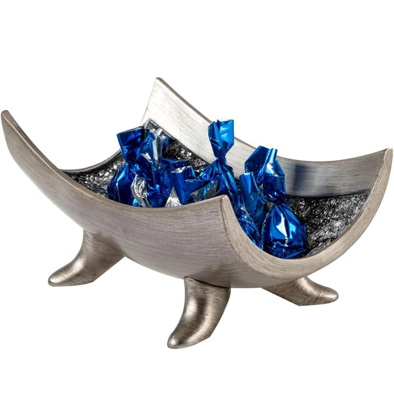 Ceramic Decorative Bowl, Silver