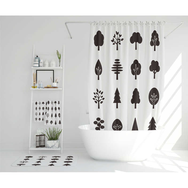 Netanel Polyester Shower Curtain Set