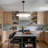 31.5"  2-Tier Round Cylinder Glass Chandeliers For Dining Room, Kitchen Island, Foyer-832803934