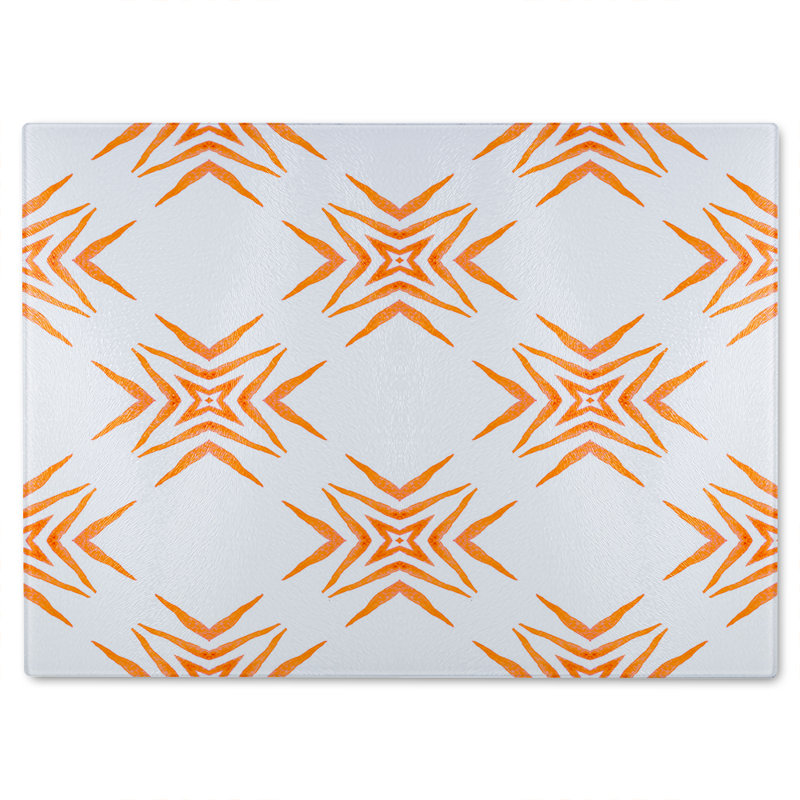 Ravishing Boho Chic Glass Chopping Board, 40cm L x 28cm W