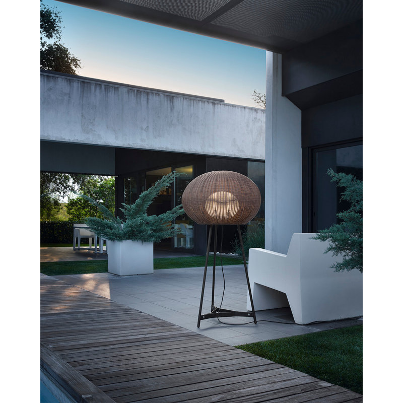 Garota 52.28'' LED Tripod Floor Lamp, Graphite Brown/Brown