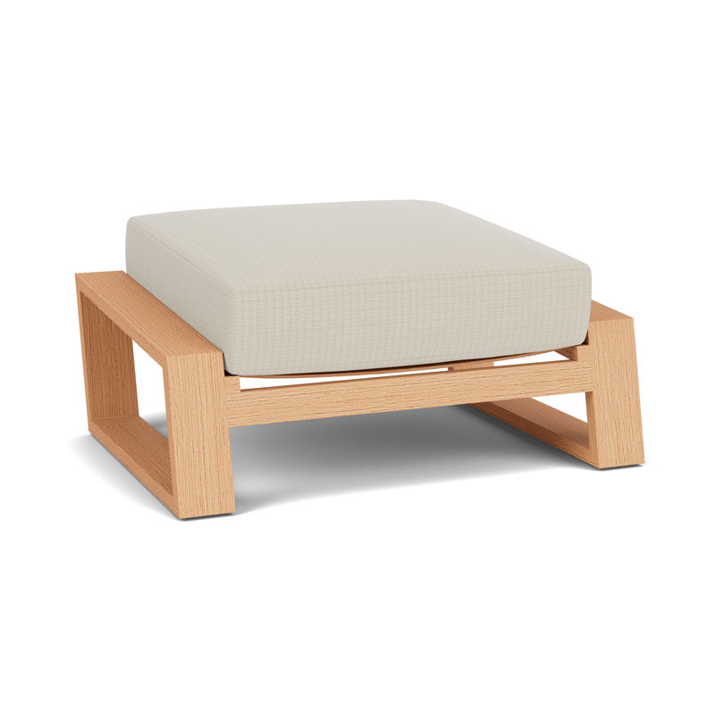 Pursuit Rectangle Outdoor Ottoman Patio Ottoman, Beach Natural