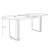 Extendable Oval Dining Table for 4 to 8 People, Modern Kitchen Table with Wooden Strip Base in Black Finish
