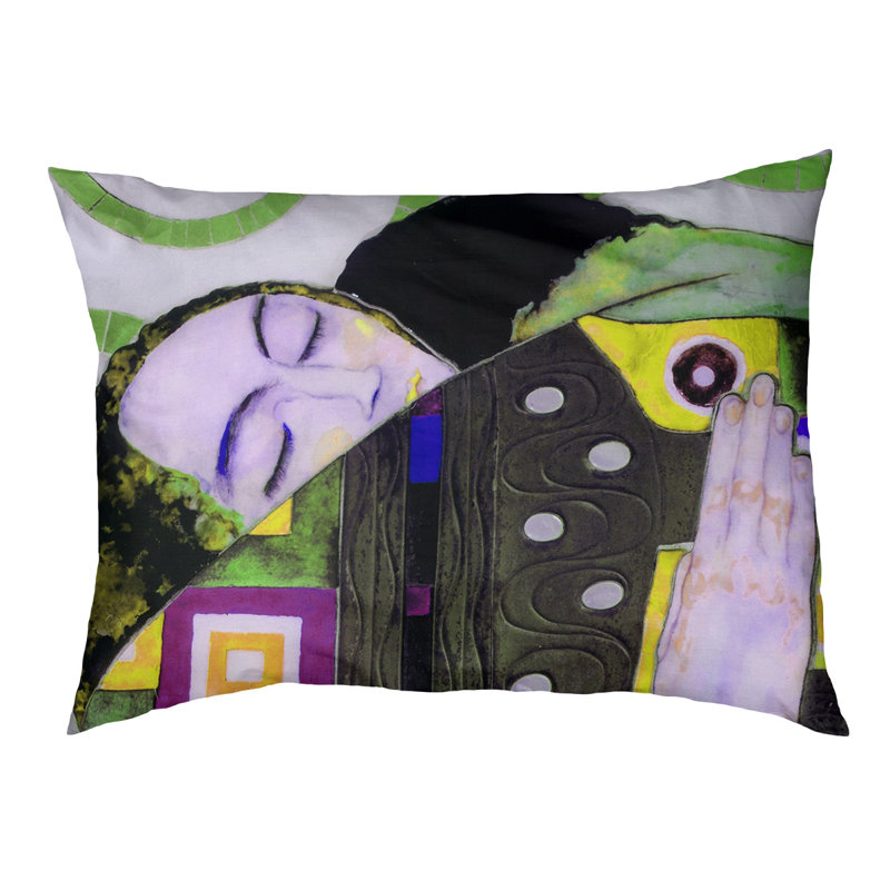 Coussin Carlile, Moyen (L 42,5 po x l 32,5 po), Vert / noir