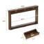 Table de rangement 70,1 po à motif ondulé avec tiroirs; une table d'appoint mince en bois qui peut être placée derrière un canapé-27088589