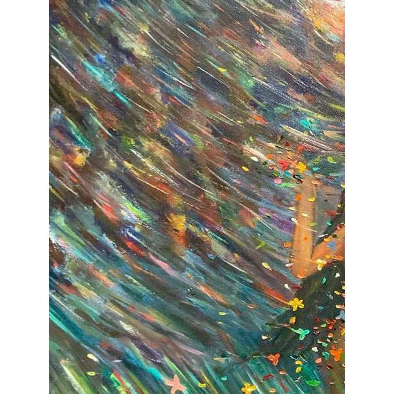 Cosmique | Huile sur toile | Par Anshika Agrawal