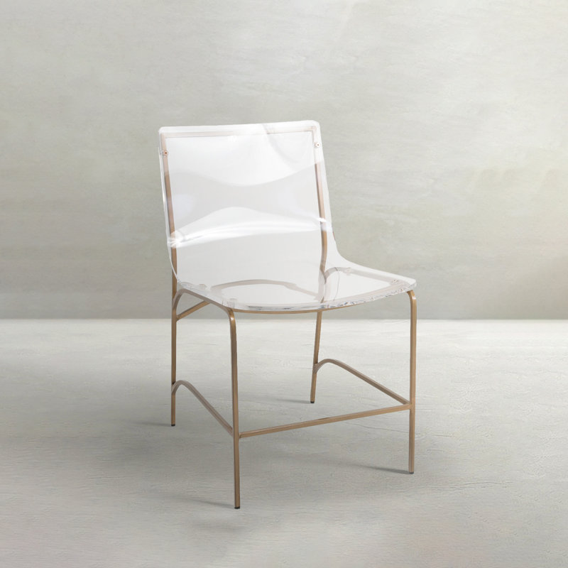 Chaise d'appoint Penelope en transparent, Or