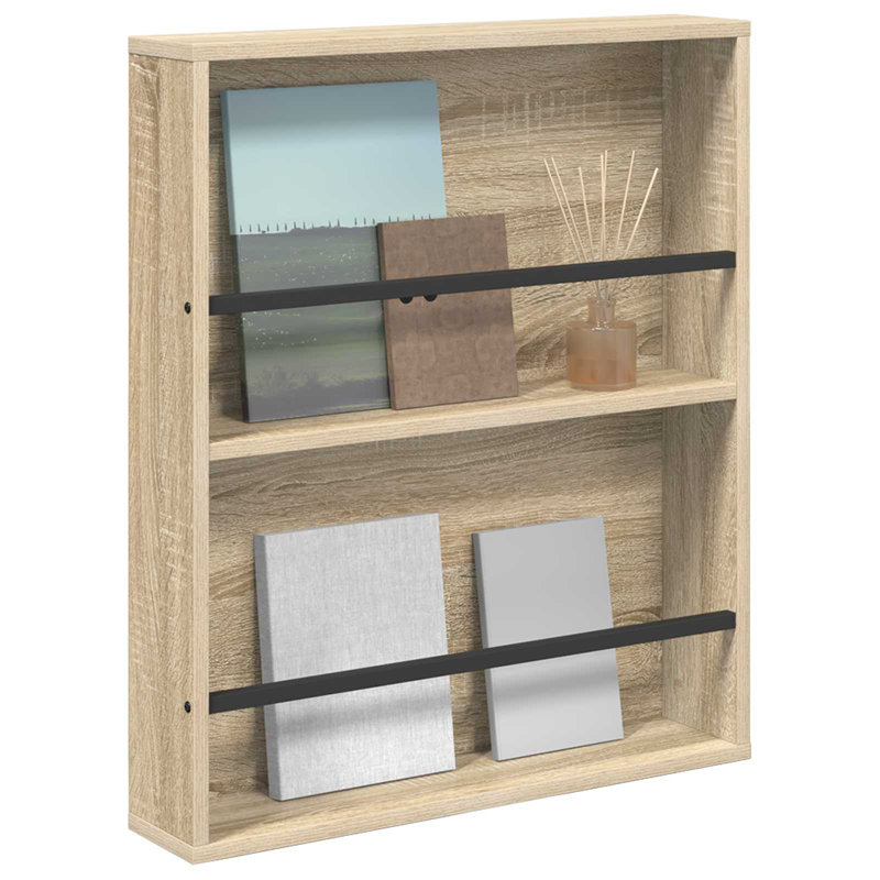 Wood Magazine Rack, Beige