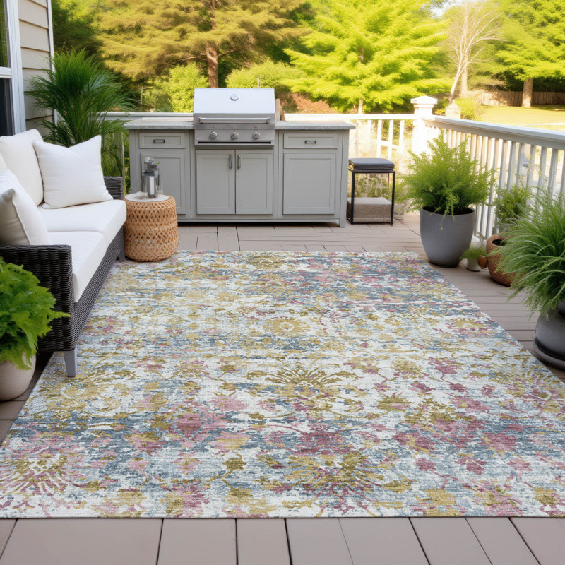 Machine Washable Indoor/Outdoor Husby ACN2211 Modern Rug, Rectangle 2'6" x 3'10"