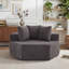 2 pièces - Fauteuil surdimensionné en chenille de 54 po avec coussins décoratifs-131181805
