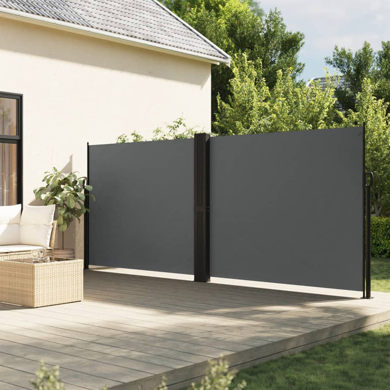 Auvent latéral rétractable Vidaxl anthracite, H 63 po x l 393,7 po, Anthracite