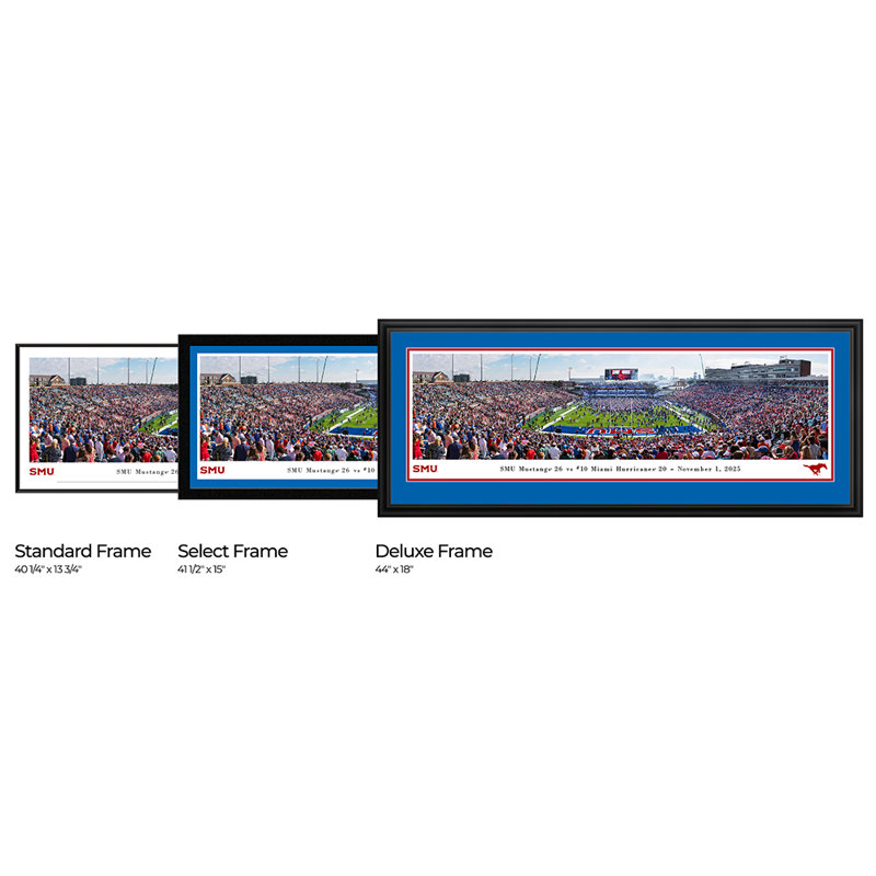 SMU Mustangs Football - sans cadre, Impression sans cadre