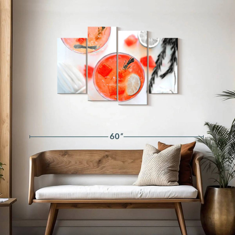 Yarlin Pop Melon d'eau cocktail, H 27 po x l 43 po