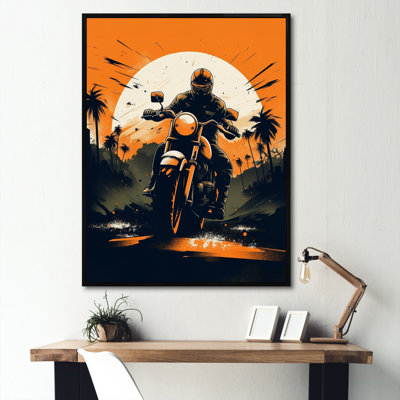 " Motorcycle Roaring Down The Boulevard II "
