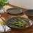 Gibson Elite 12 Piece Round Stoneware Dinnerware Set in Dark Green