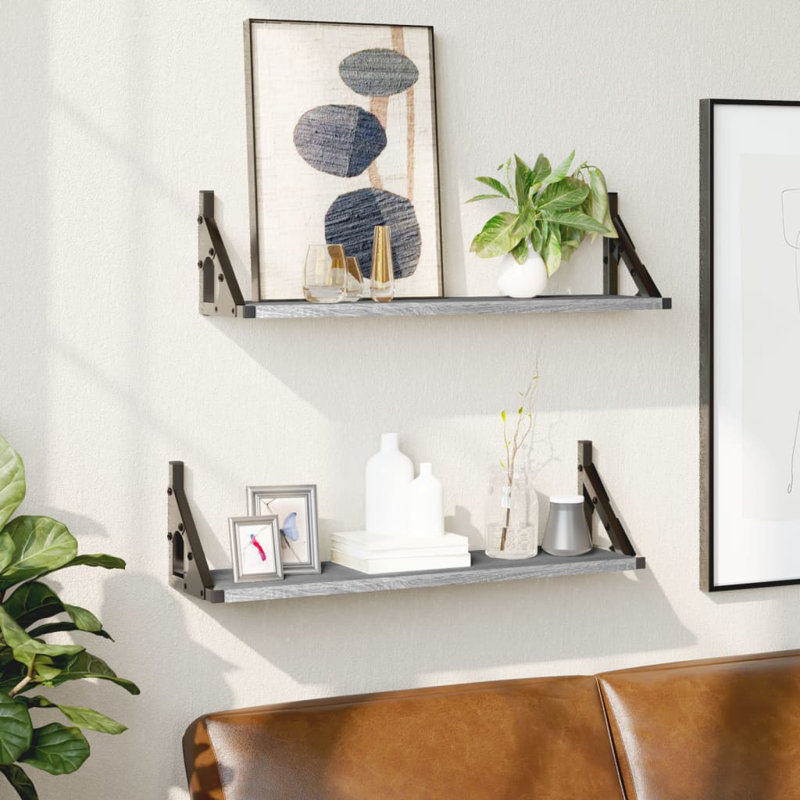 Bidinger Bracket Shelf, Grey Sonoma