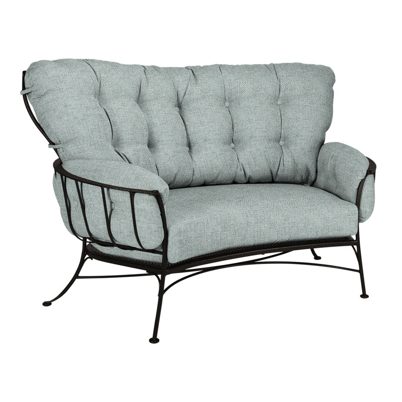Monterra Outdoor 2 - Seat Loveseat, Carbon Black, Cast Silver