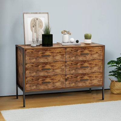 Arocha Vintage Farmhouse Style 48.39” Wide Horizontal Double Dresser by 17 Stories