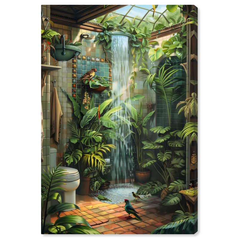 Art de la salle de bain Waterfall, Toile tendue, H 24 po x l 16 po