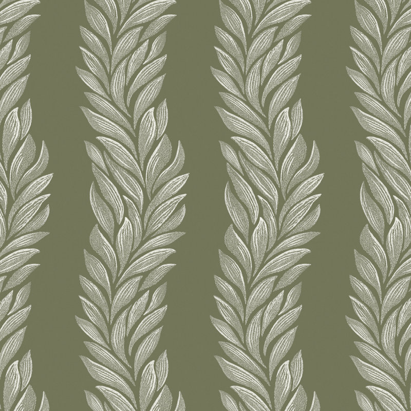 Papier peint vert olive Laura Ashley