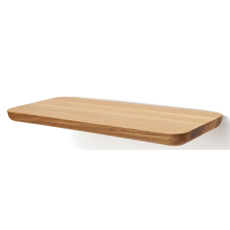 Oak Solid Wood Floating Shelf, 2.8cm H x 48cm W x 21.5cm D