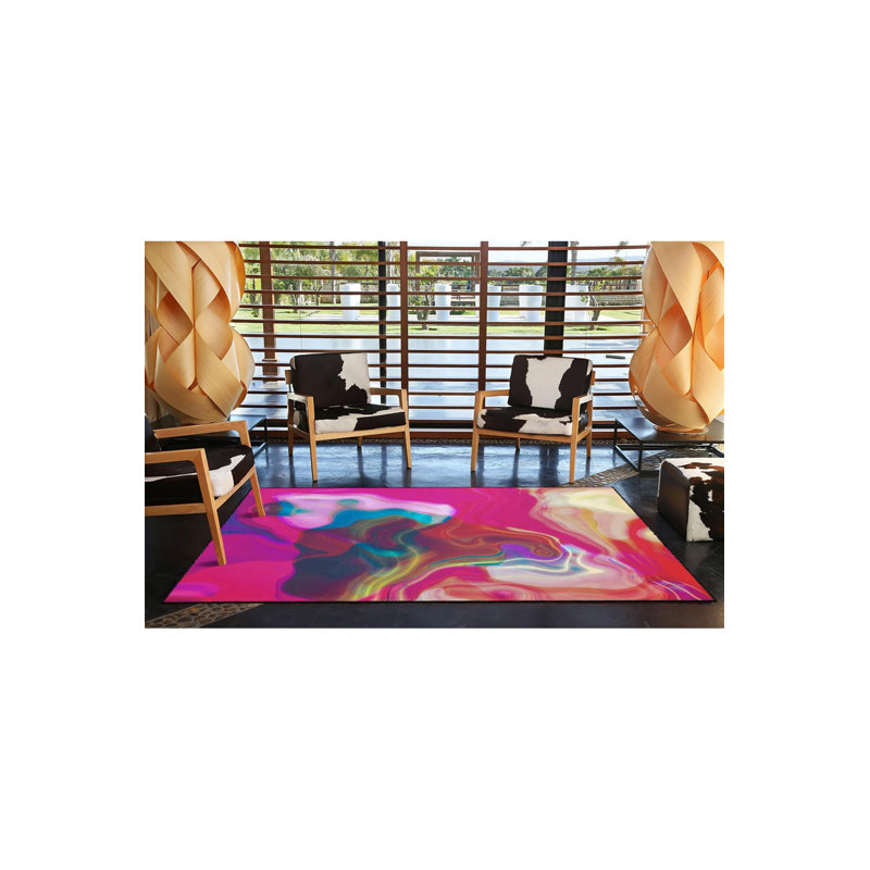 Tapis tissé rose pastel lavable à la machine, Tapis de couloir 3 pi 3 po x 9 pi 10 po