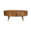 Table basse ovale en bois avec quatre pieds 39 po x 24 po x 15 po