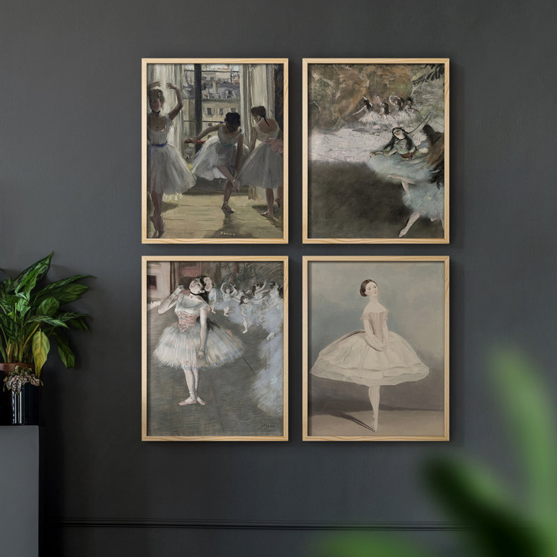 "Reproduction de portrait rétro", 4 pièces sur papier