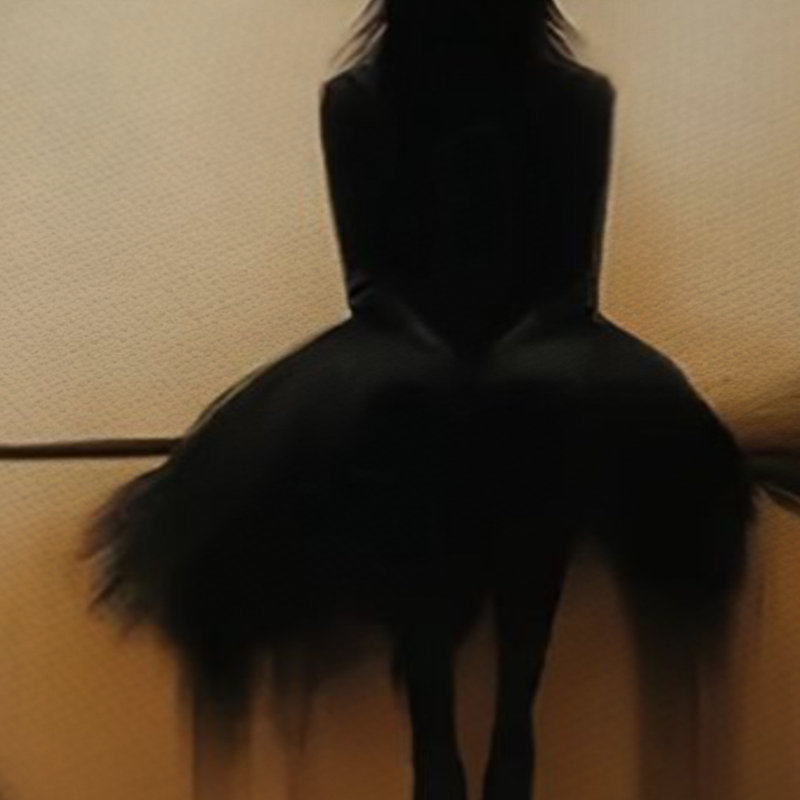 Silhouette de sorcière en flou de mouvement, tableau abstrait numérique sur toile tendue sur châssis, 61 cm (H) x 91 cm (L), prêt à accrocher