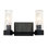 Navarre 2 Light Bath Vanity In Black And Grey