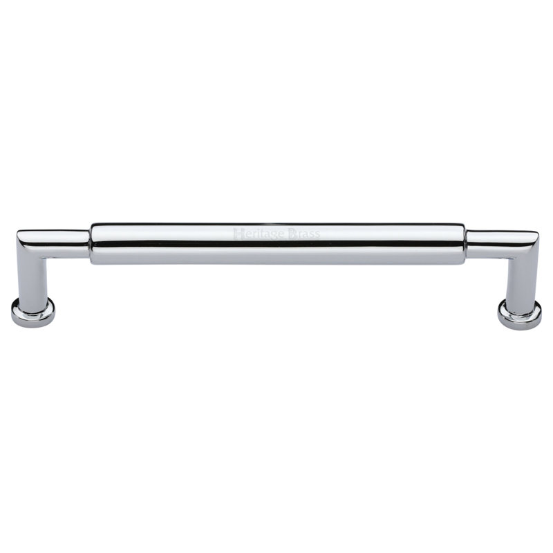 Heritage Brass Heritage Cabinet Pull Bauhaus Round Design, Polished Chrome, 115cm L x 14cm W