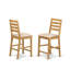 Ensemble de salle à manger 3 pièces à hauteur de comptoir pour petits espaces comprenant une table ronde en bois avec piédestal et 2-110003817-129846032