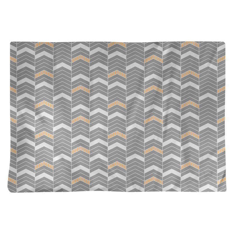 Récapitulatif à chevrons 18" lineed Stephenie, Gris / Orange, Polyester