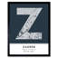 Zagreb City Map Zagreb Croatia City Map Navy - Single Picture Frame Typography