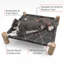 Lit surélevé portatif en maille respirante pour animaux de compagnie, cadre de repos surélevé en bois pour chatons, chiots et petits animaux de compagnie, motif diamant noir, utilisable à l'intérieur comme à l'extérieur