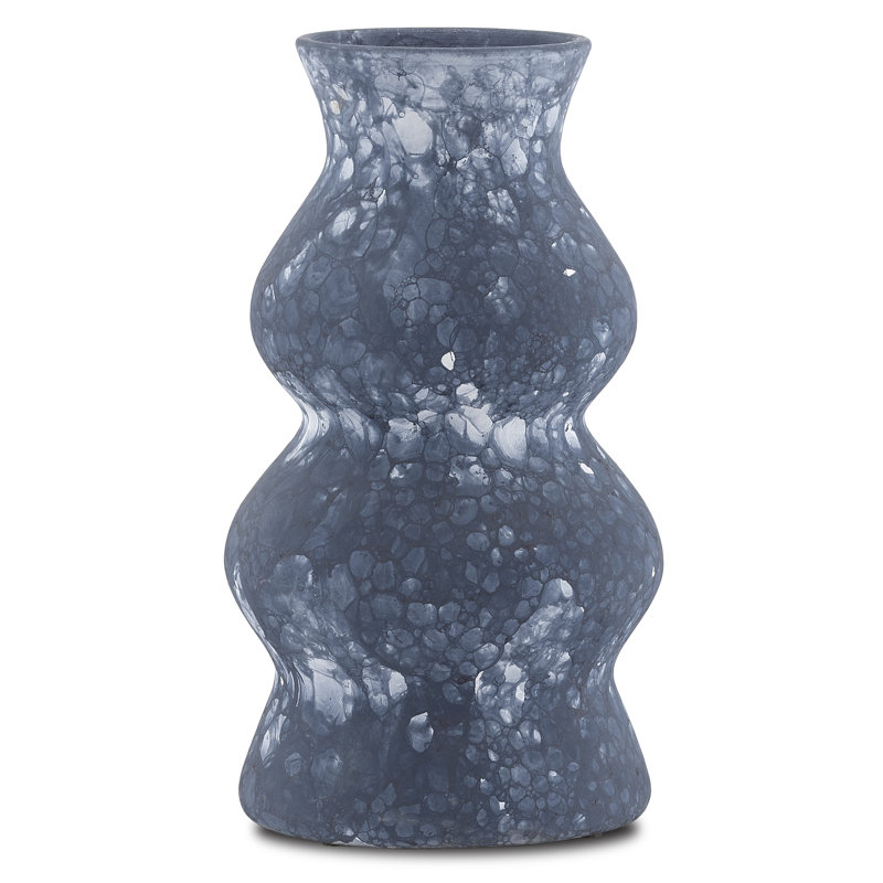 Vase de table Phonecian, Bleu marine/blanc, H 12,25 po x l 6,75 po x P 6,75 po