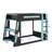 Full Size Wooden Gaming Bunk Bed With Desk,Shelves,USB And LED Light-2013894682-2013894680