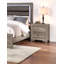 Table de chevet en bois 1pc - 2 tiroirs