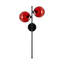 Stylish Wall Lamp, Metal Body with Glass Cap, 13.8 x 8.3 x 28.3 inches | Cap Diameter: 5.9 inches, Base Plate Ø4 x 0.8 inches | Dual E27 Socket (Max 40W) | Red & Black Design, Modern Lighting for Home & Office-116324674