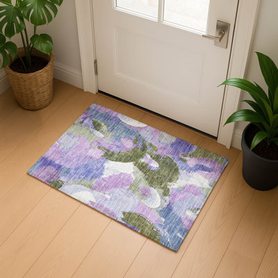 Tapis abstrait lavable à la machine de qualité supérieure AMF1965