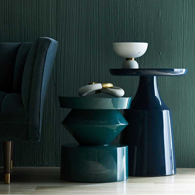 Turin End Table, Navy