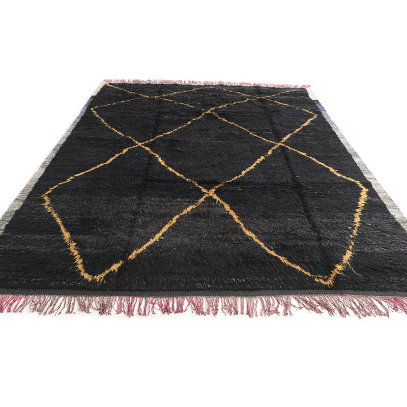 Tapis noir 8 x 10 Pinson